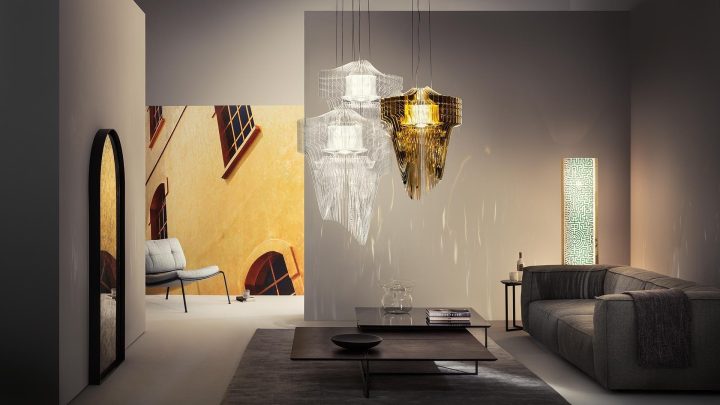 Aria Transparent Pendant Lamp, Slamp