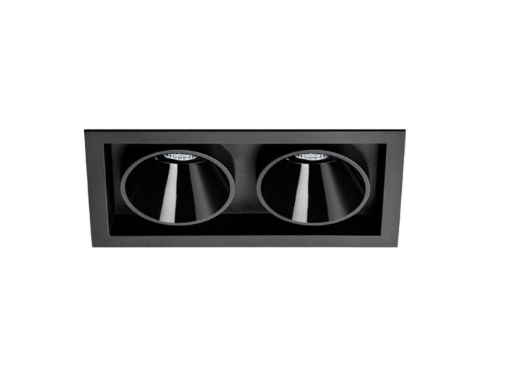 Black Foster Recessed 2 Spotlight, Arkoslight