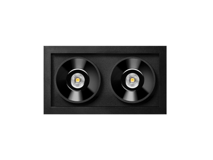 Black Foster Recessed 2 Spotlight, Arkoslight