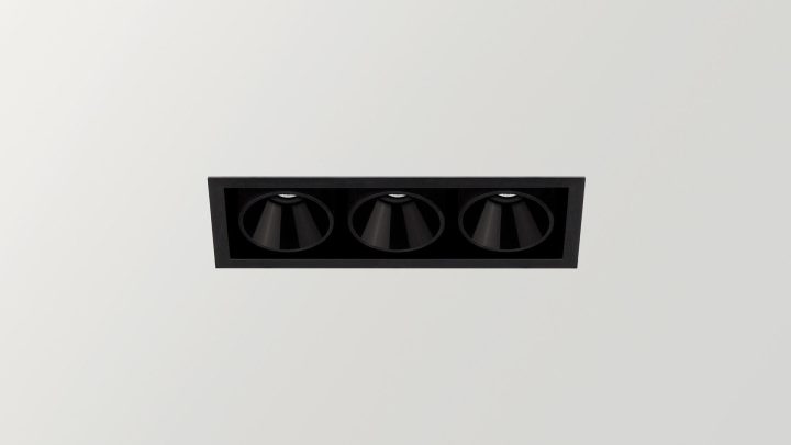 Black Foster Recessed 3 Spotlight, Arkoslight