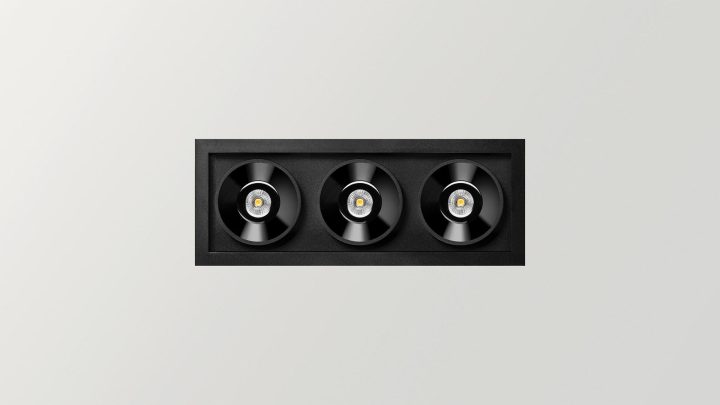 Black Foster Recessed 3 Spotlight, Arkoslight