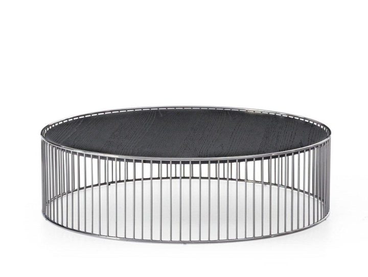 Caulfield Black Nichel Coffee Table, Minotti