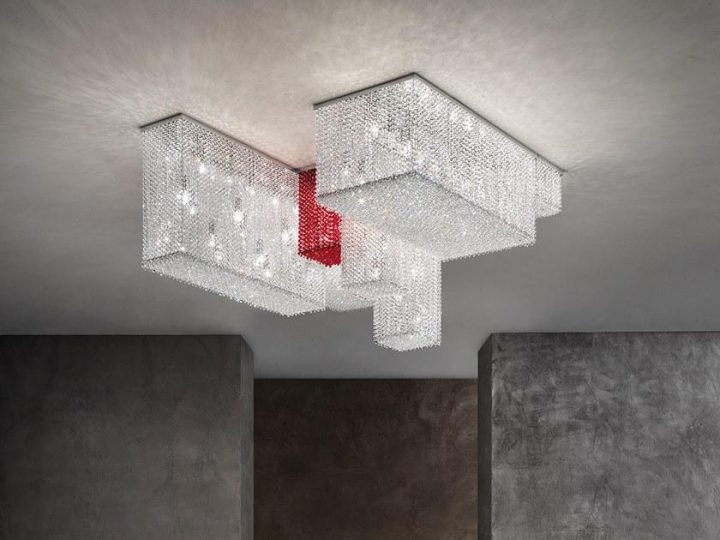 Cubo Pl175 Sq Ceiling Lamp, Masiero