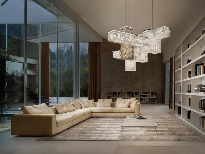 Cubo S175 Sq Pendant Lamp, Masiero