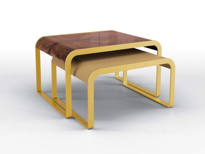 Dea Twin Set Coffee Table, Bruno Zampa