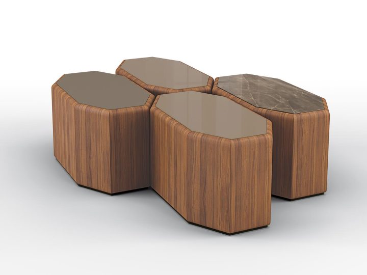 Esedra Set Coffee Table, Bruno Zampa