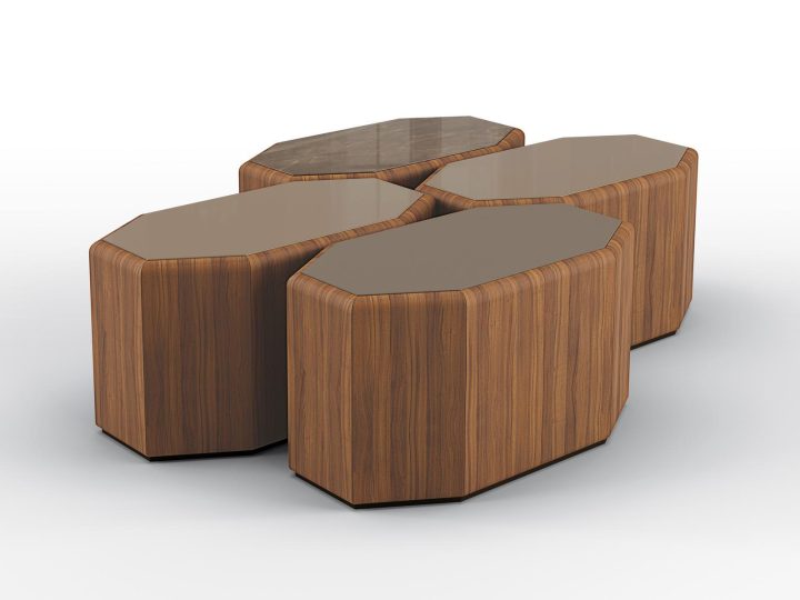 Esedra Set Coffee Table, Bruno Zampa