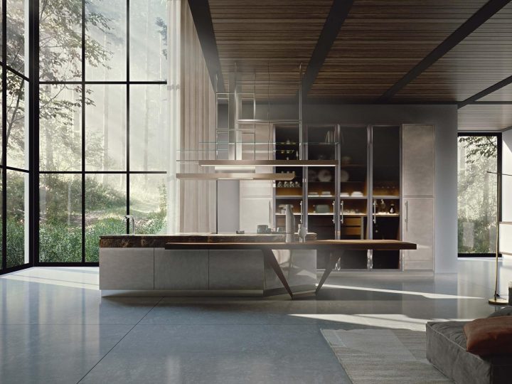 Essenza Supernatural Pearl And Walnut Kitchen, Martini Interiors