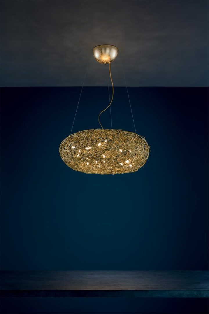 Fil De Fer Ovale Pendant Lamp, Catellani & Smith