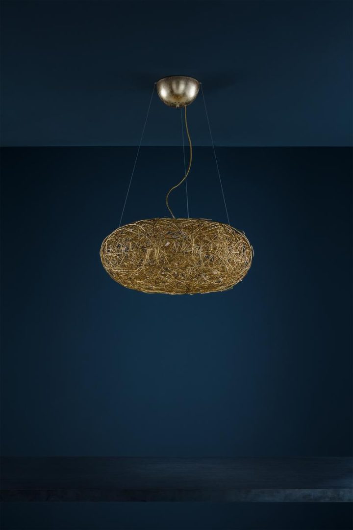 Fil De Fer Ovale Pendant Lamp, Catellani & Smith