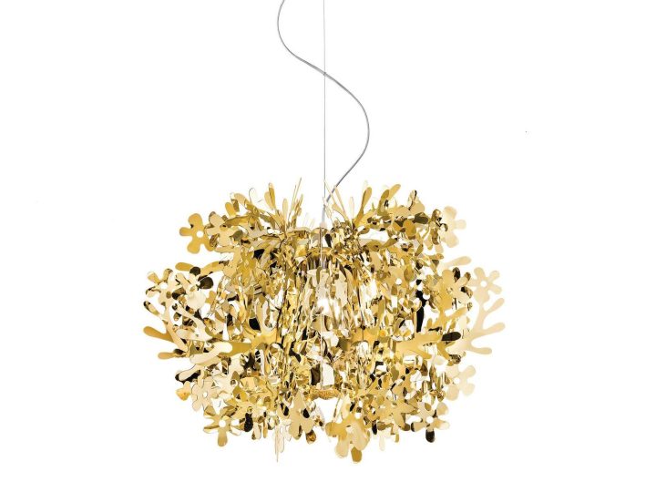 Fiorella Mini Gold Pendant Lamp, Slamp