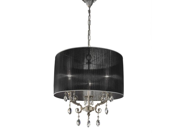 Firefly 7117/bk/3 Sh Pendant Lamp, Possoni Illuminazione