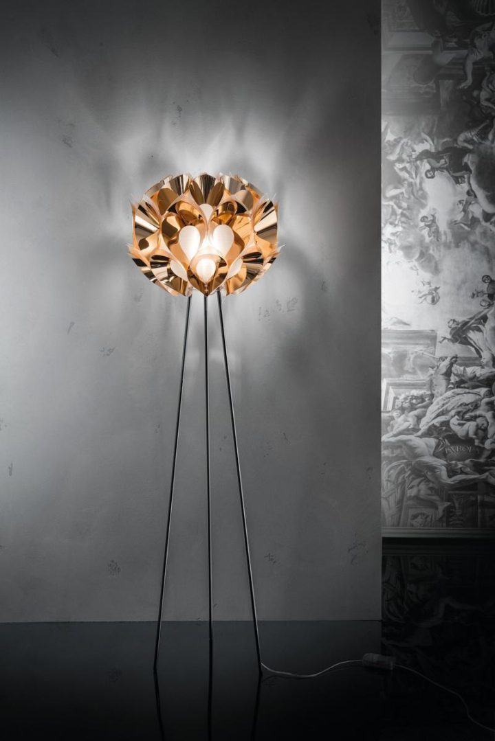 Flora Copper Floor Lamp, Slamp