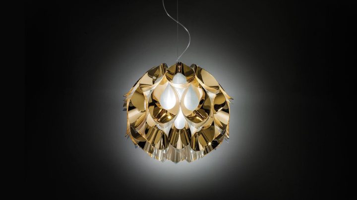 Flora Gold Pendant Lamp, Slamp