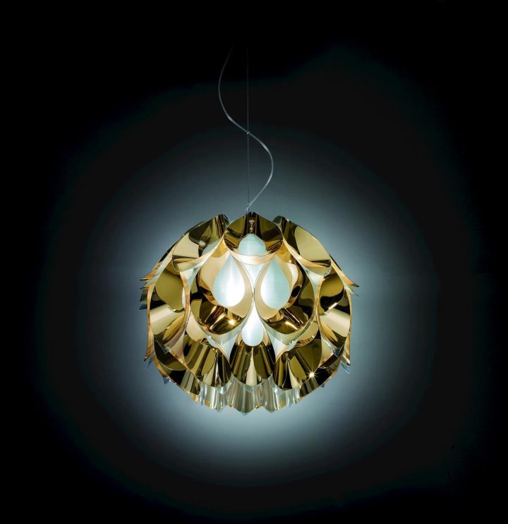 Flora Medium Gold Pendant Lamp, Slamp