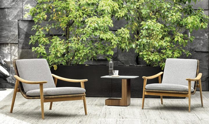 Fynn Outdoor Garden Armchair, Minotti