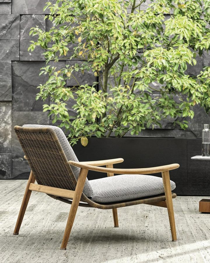 Fynn Outdoor Garden Armchair, Minotti