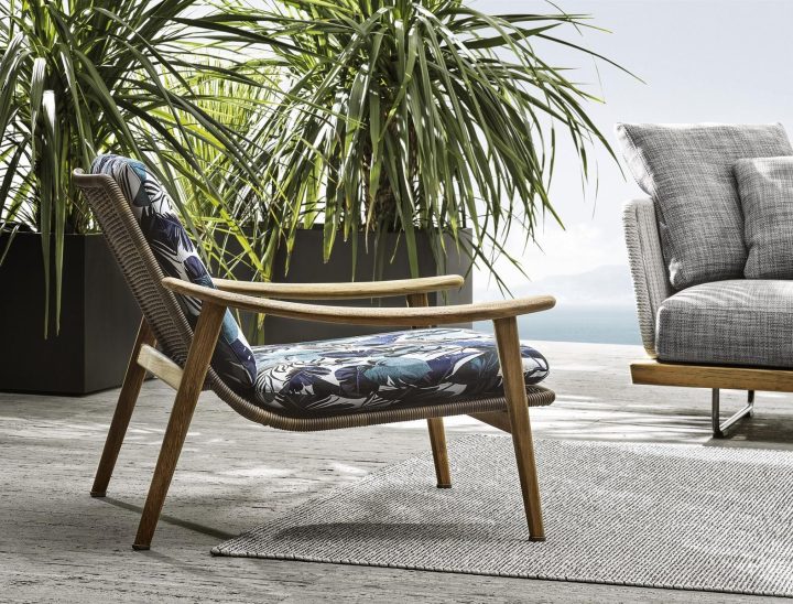 Fynn Outdoor Garden Armchair, Minotti