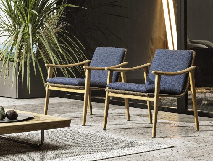 Fynn Outdoor Garden Armchair, Minotti