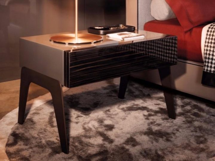 Kirk Nightstand Bedside Table, Minotti