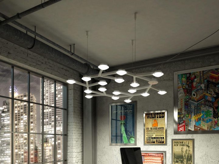 Led Net Line Pendant Lamp, Artemide