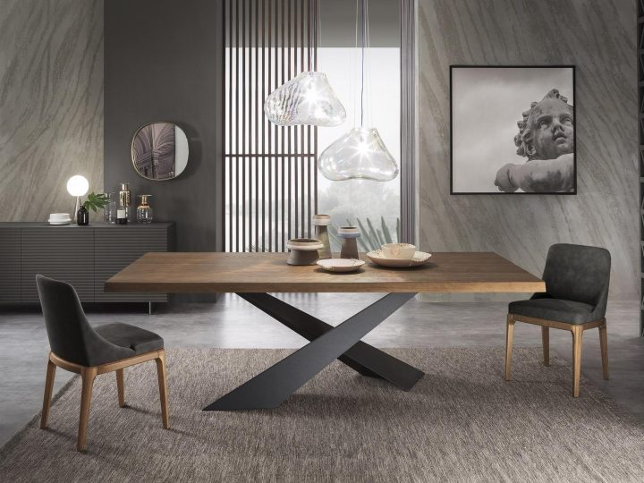 Living Graphite & Walnut Table, Riflessi