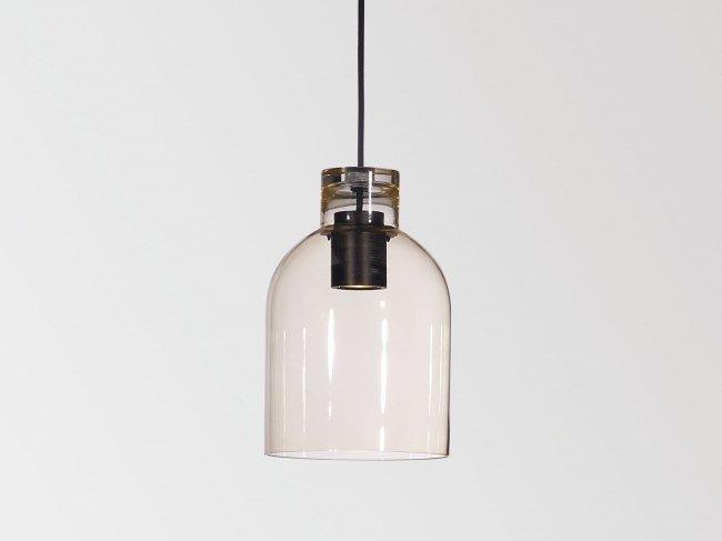 Mantello Glass Led Pendant Lamp, Delta Light