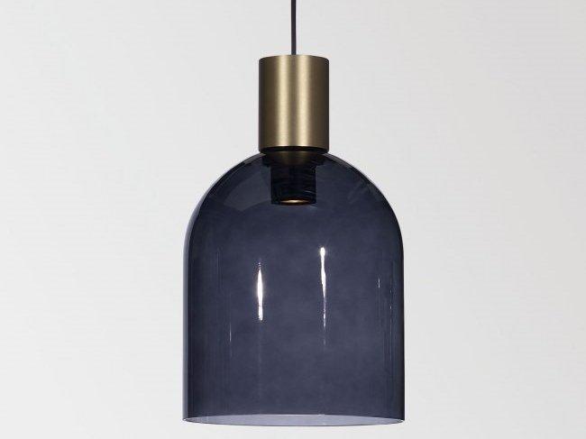 Mantello Glass Led Pendant Lamp, Delta Light