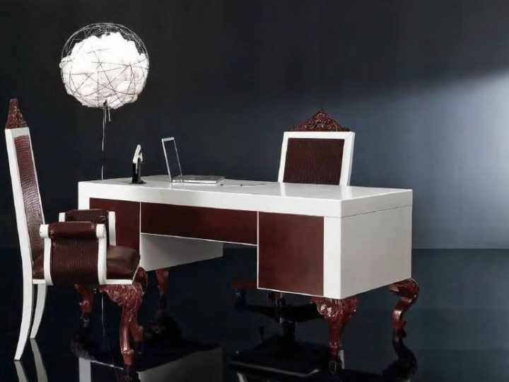 Minimal Baroque Writing Desk, Modenese Gastone