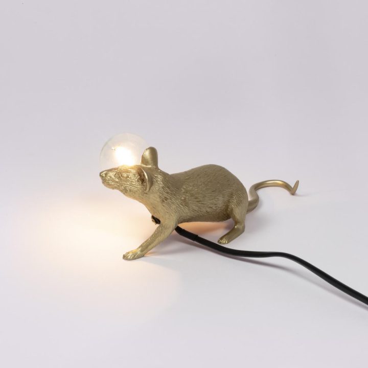 Mouse Lamp Gold Lop Table Lamp, Seletti