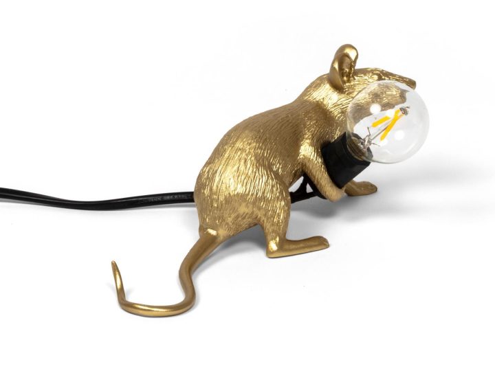 Mouse Lamp Gold Lop Table Lamp, Seletti