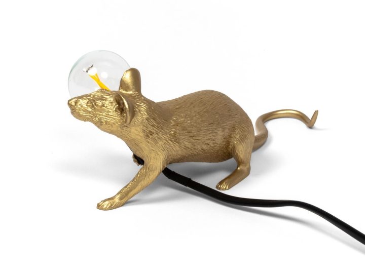 Mouse Lamp Gold Lop Table Lamp, Seletti