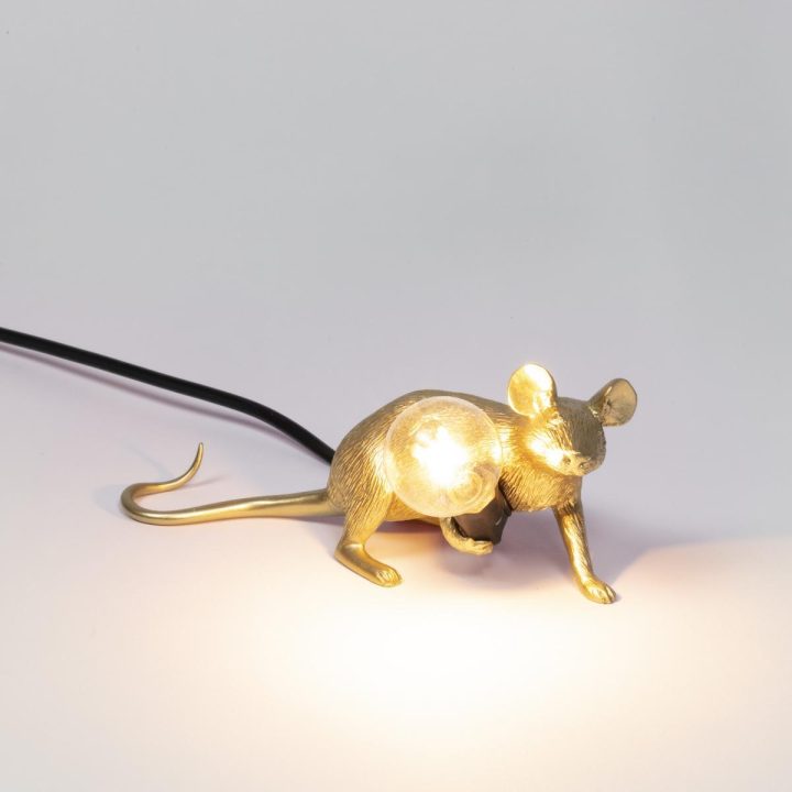 Mouse Lamp Gold Lop Table Lamp, Seletti