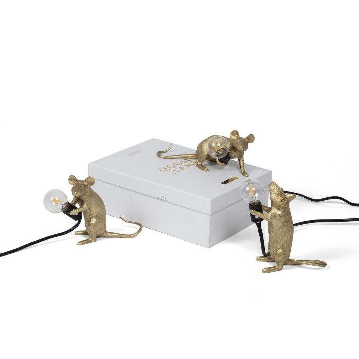 Mouse Lamp Gold Mac Table Lamp, Seletti