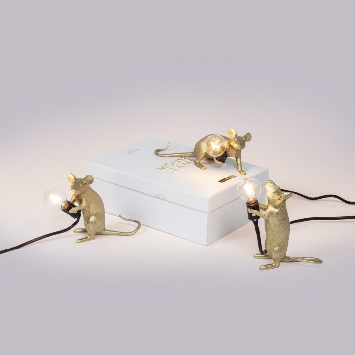 Mouse Lamp Gold Mac Table Lamp, Seletti