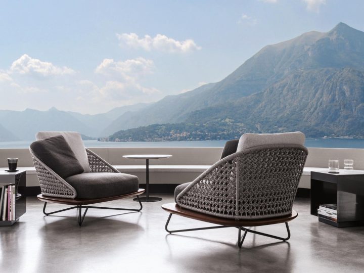 Rivera Armchair Garden Armchair, Minotti