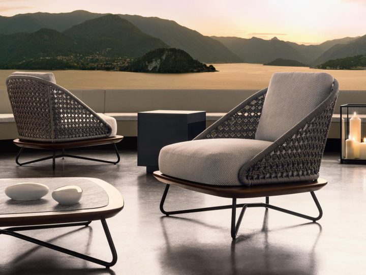 Rivera Armchair Garden Armchair, Minotti