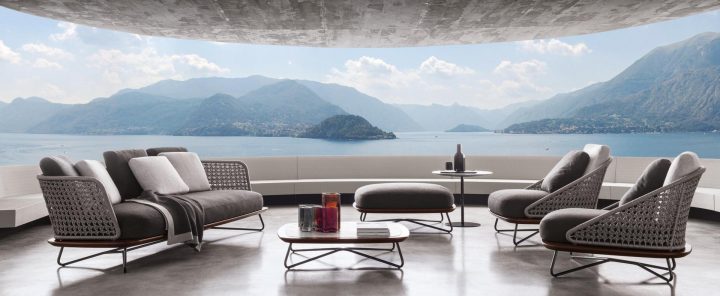 Rivera Armchair Garden Armchair, Minotti