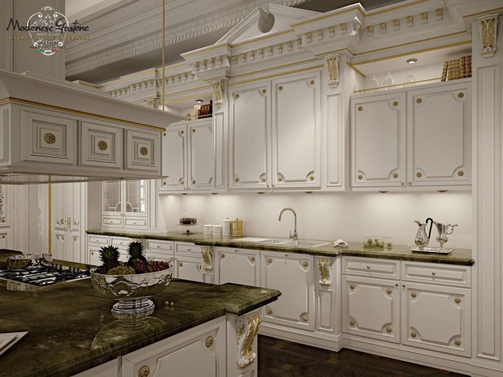 Romantica Ivory And Gold Kitchen, Modenese Gastone