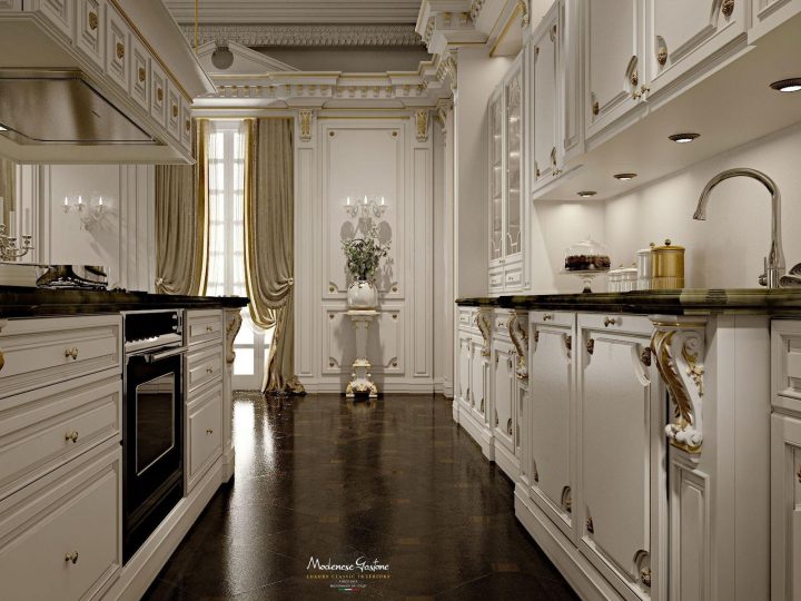 Romantica Ivory And Gold Kitchen, Modenese Gastone