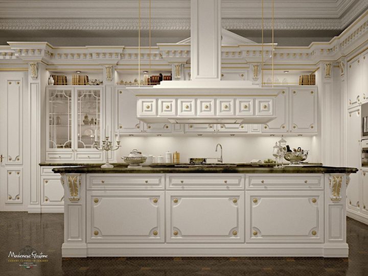 Romantica Ivory And Gold Kitchen, Modenese Gastone