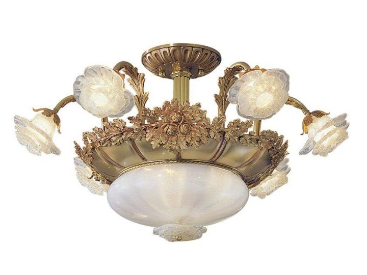 Rose 701/6+2sf Ceiling Lamp, Possoni Illuminazione