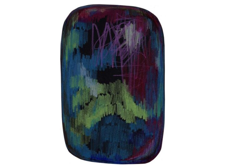 Scribble Black Green Blue Rug, Moooi