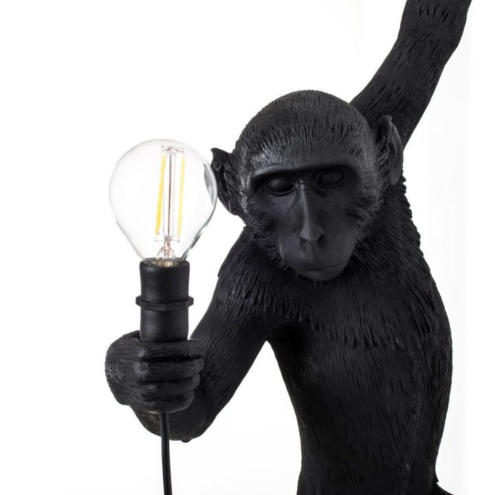 The Monkey Lamp Black Hanging Outdoor Wall Lamp, Seletti