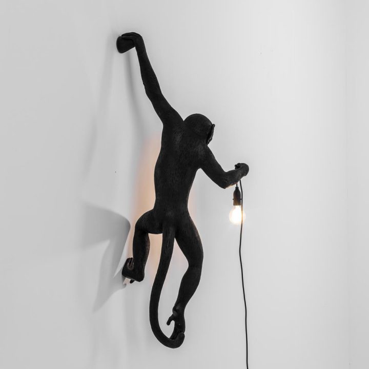 The Monkey Lamp Black Hanging Outdoor Wall Lamp, Seletti