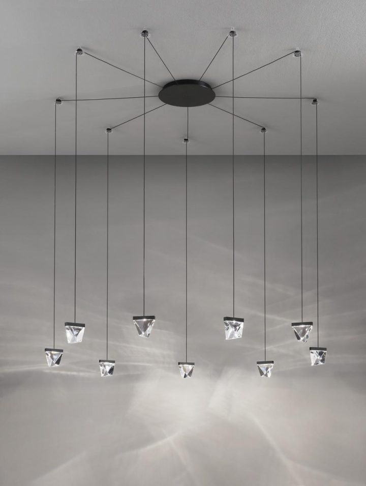 Tripla 9 Spots Pendant Lamp, Fabbian