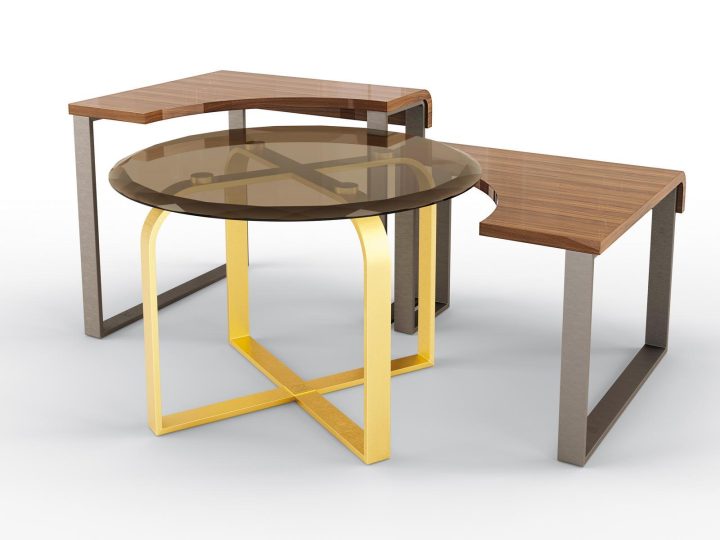 Tulip Tris Coffee Table, Bruno Zampa