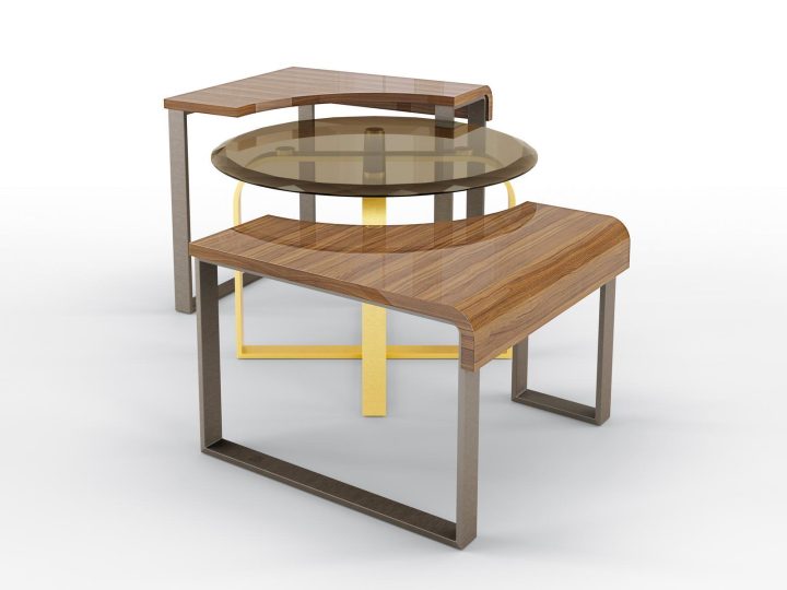 Tulip Tris Coffee Table, Bruno Zampa