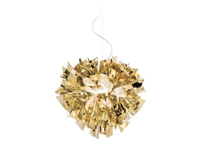 Veli Gold Pendant Lamp, Slamp