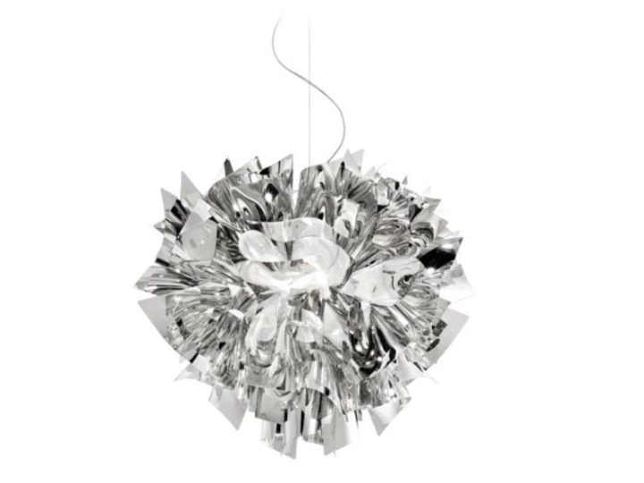 Veli Large Silver Pendant Lamp, Slamp